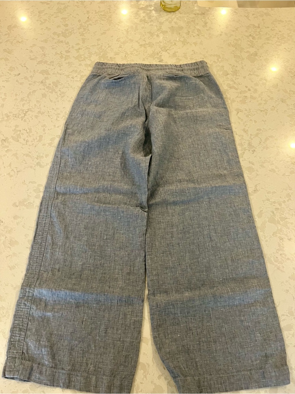 Athleta Cabo Linen Wide-Leg Pants in chambray blue - Picture 4 of 5